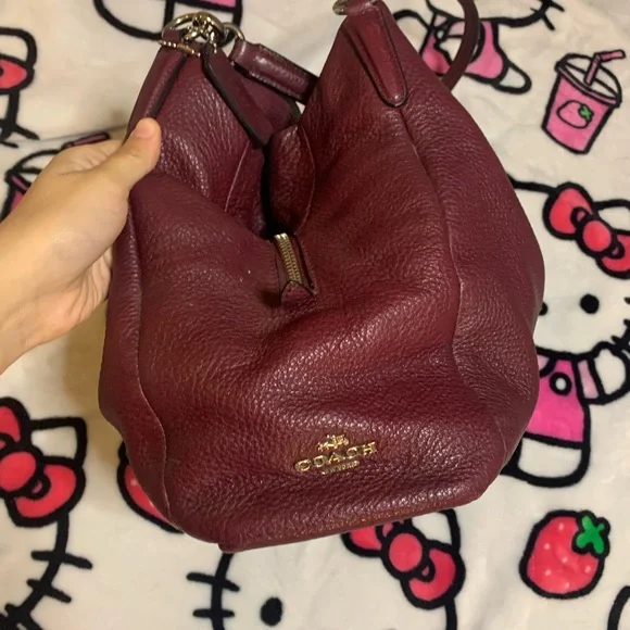 Coach phoebe maroon hobo bag - Picture 4 of 8